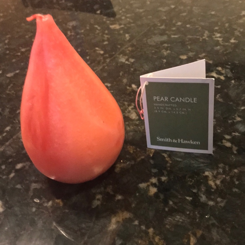 Handcrafted pear candle from Smith & Hawken.